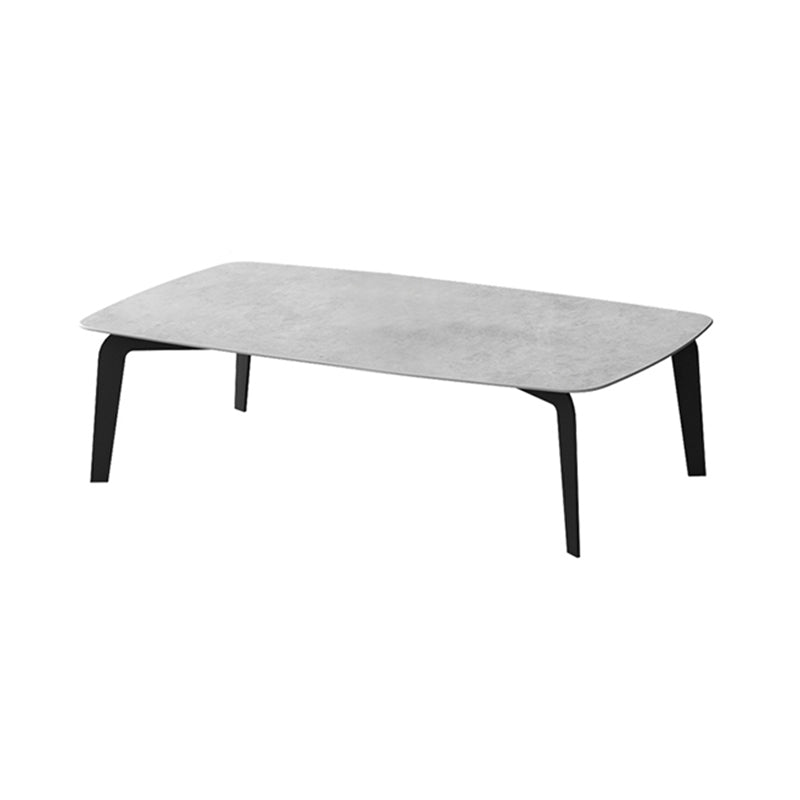 Rectangular Slate 4 Legs Coffee Table 16.5" High Stone 1 Single Cocktail Table 63"L x 31"W x 17"H Gray Clearhalo 'Coffee & Accent Tables' 'Coffee Tables' 'coffee_tables' 'furn' 'furn_coffee_tables' 'Furniture' 'Living Room Furniture' 6919728
