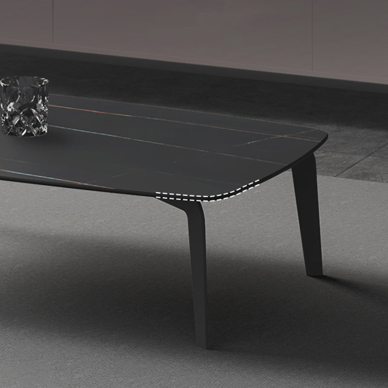 Rectangular Slate 4 Legs Coffee Table 16.5" High Stone 1 Single Cocktail Table Clearhalo 'Coffee & Accent Tables' 'Coffee Tables' 'coffee_tables' 'furn' 'furn_coffee_tables' 'Furniture' 'Living Room Furniture' 6919729