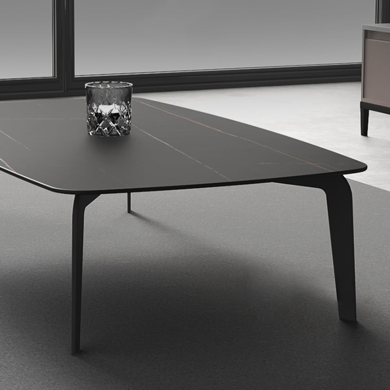 Rectangular Slate 4 Legs Coffee Table 16.5" High Stone 1 Single Cocktail Table Clearhalo 'Coffee & Accent Tables' 'Coffee Tables' 'coffee_tables' 'furn' 'furn_coffee_tables' 'Furniture' 'Living Room Furniture' 6919731