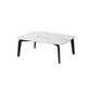 Rectangular Slate 4 Legs Coffee Table 16.5" High Stone 1 Single Cocktail Table 39.5"L x 24"W x 16.5"H White Clearhalo 'Coffee & Accent Tables' 'Coffee Tables' 'coffee_tables' 'furn' 'furn_coffee_tables' 'Furniture' 'Living Room Furniture' 6919732