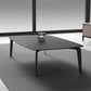 Rectangular Slate 4 Legs Coffee Table 16.5" High Stone 1 Single Cocktail Table Clearhalo 'Coffee & Accent Tables' 'Coffee Tables' 'coffee_tables' 'furn' 'furn_coffee_tables' 'Furniture' 'Living Room Furniture' 6919733