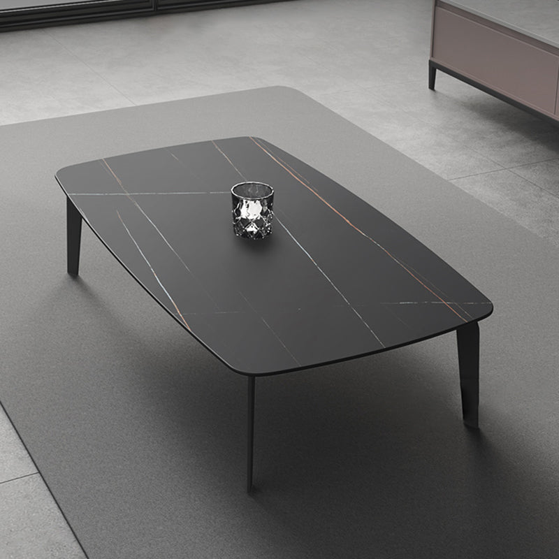 Rectangular Slate 4 Legs Coffee Table 16.5" High Stone 1 Single Cocktail Table Clearhalo 'Coffee & Accent Tables' 'Coffee Tables' 'coffee_tables' 'furn' 'furn_coffee_tables' 'Furniture' 'Living Room Furniture' 6919735