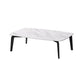 Rectangular Slate 4 Legs Coffee Table 16.5" High Stone 1 Single Cocktail Table 60"L x 31.5"W x 16.5"H White Clearhalo 'Coffee & Accent Tables' 'Coffee Tables' 'coffee_tables' 'furn' 'furn_coffee_tables' 'Furniture' 'Living Room Furniture' 6919738