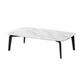 Rectangular Slate 4 Legs Coffee Table 16.5" High Stone 1 Single Cocktail Table 71"L x 35.5"W x 16.5"H White Clearhalo 'Coffee & Accent Tables' 'Coffee Tables' 'coffee_tables' 'furn' 'furn_coffee_tables' 'Furniture' 'Living Room Furniture' 6919740