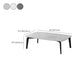 Rectangular Slate 4 Legs Coffee Table 16.5" High Stone 1 Single Cocktail Table Clearhalo 'Coffee & Accent Tables' 'Coffee Tables' 'coffee_tables' 'furn' 'furn_coffee_tables' 'Furniture' 'Living Room Furniture' 6919751