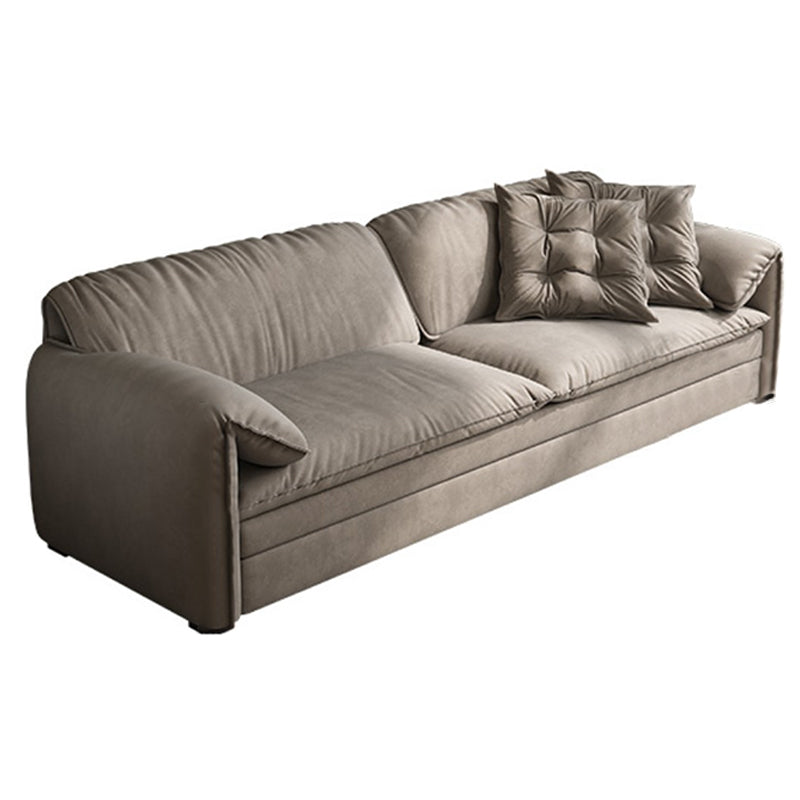 Divano letto scandinavo in tessuto in tessuto grigio dormiente con scatola