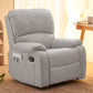 Modern Faux Leather Recliner 33.5" W Swivel Recliner Chair with Side Pockets