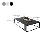 Contemporánea de 17.7 "H Mesa de café Rectangular Top Top Top Tope Cocktail