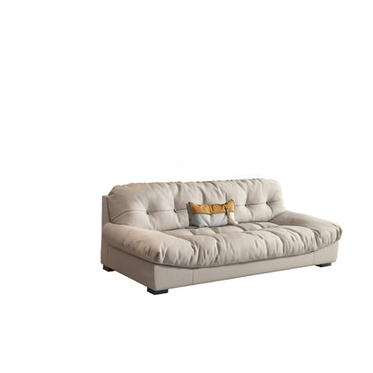 Sofá minimalista de cuero sintético contemporáneo y cojines con almohada de almohada de chaise sofá