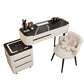 Contemporary Glass Makeup Vanity Desk Bedroom Vanity Dressing Table with Drawer