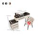 Contemporary Glass Makeup Vanity Desk Bedroom Vanity Dressing Table with Drawer