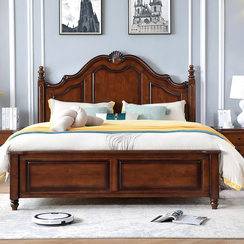 Cama de madera tradicional de tamaño queen 71.7 "W de cama con colchón