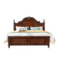 Queen size traditionele houten bed 71,7 "w bedframe met matras