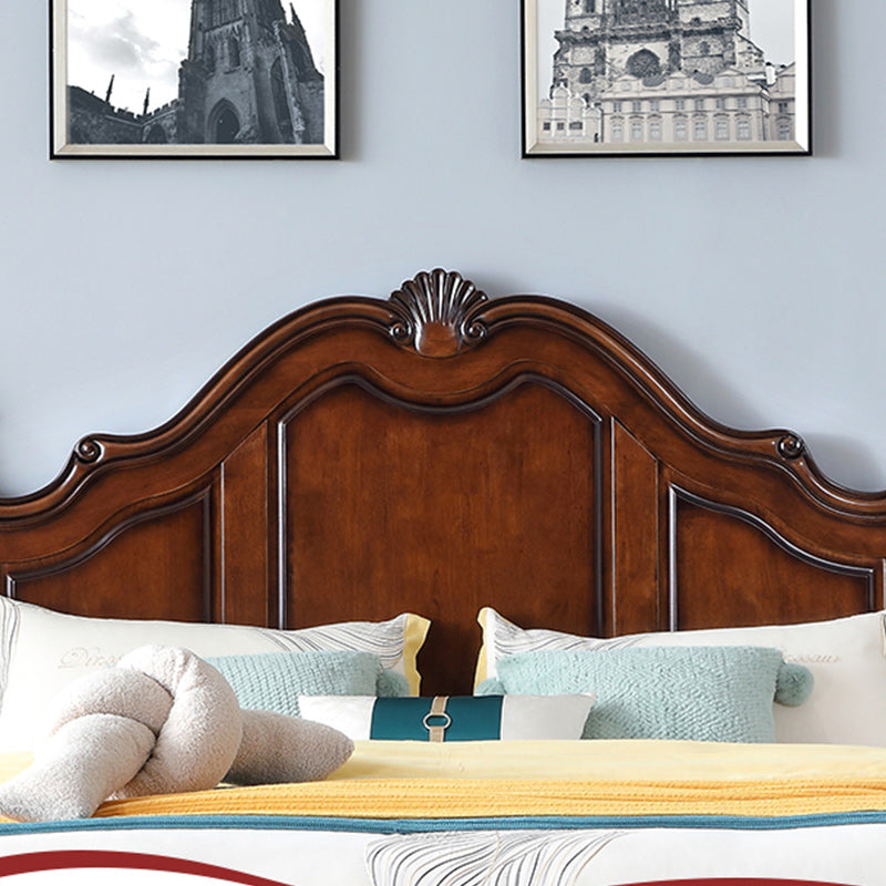 Queen size traditionele houten bed 71,7 "w bedframe met matras