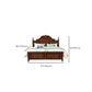 Lit en bois traditionnel Queen Size 71,7 "W Lits de lit avec matelas