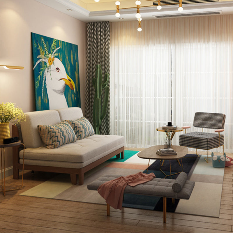 Living Room Convertible Sofas Pillow Back Armless Futon Sleeper Sofa Bed Clearhalo 'furn' 'furn_futons' 'Furniture' 'Futons & Daybeds' 'Futons' 'Living Room Furniture' 6920112