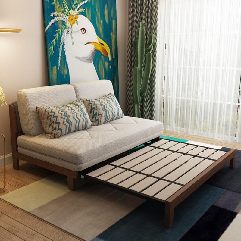 Living Room Convertible Sofas Pillow Back Armless Futon Sleeper Sofa Bed Clearhalo 'furn' 'furn_futons' 'Furniture' 'Futons & Daybeds' 'Futons' 'Living Room Furniture' 6920114