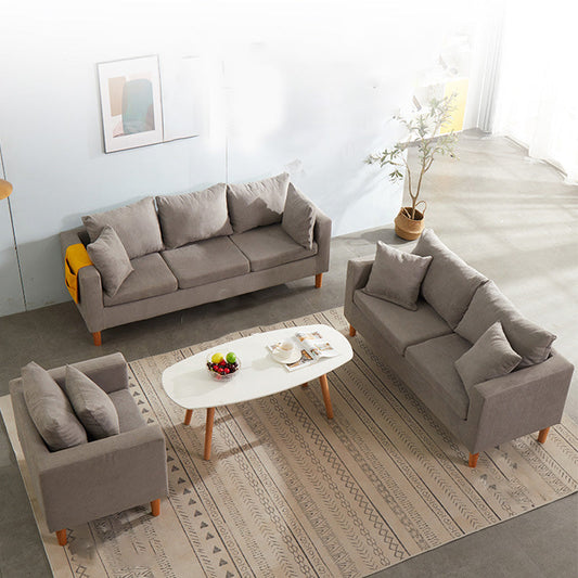 Divano a braccio quadrato contemporaneo di divano in tessuto resistente alla macchia per sala bonus