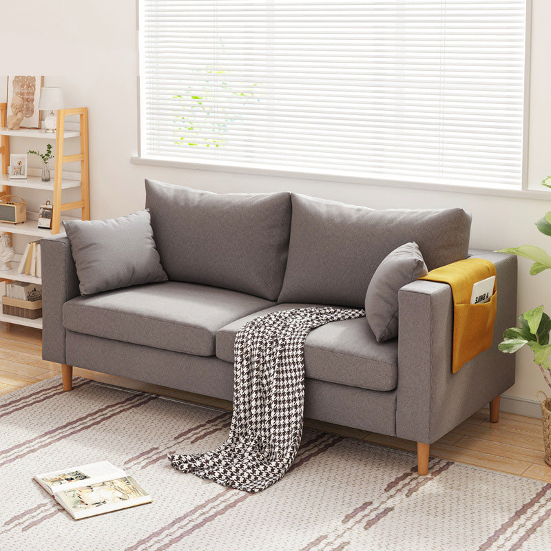 ボーナスルーム用の現代的な四角い腕のソファ染色抵抗性ファブリックデッキー