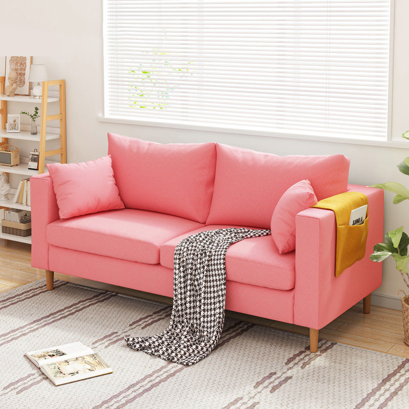 ボーナスルーム用の現代的な四角い腕のソファ染色抵抗性ファブリックデッキー