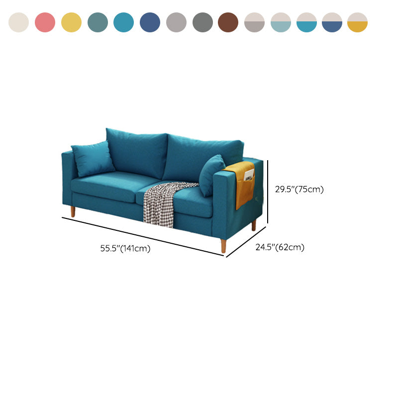 ボーナスルーム用の現代的な四角い腕のソファ染色抵抗性ファブリックデッキー