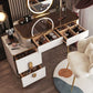 Glam Glass Bedroom Vanity Desk 4 Drawer Vanity Dressing Table Clearhalo 'Bedroom Furniture' 'furn' 'furn_makeup_vanities' 'Furniture' 'Makeup Vanities' 'makeup_vanities' 6920376