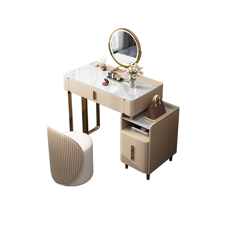 Glam 23.6" H Make-up Vanity Bedroom Glass Vanity Dressing Table