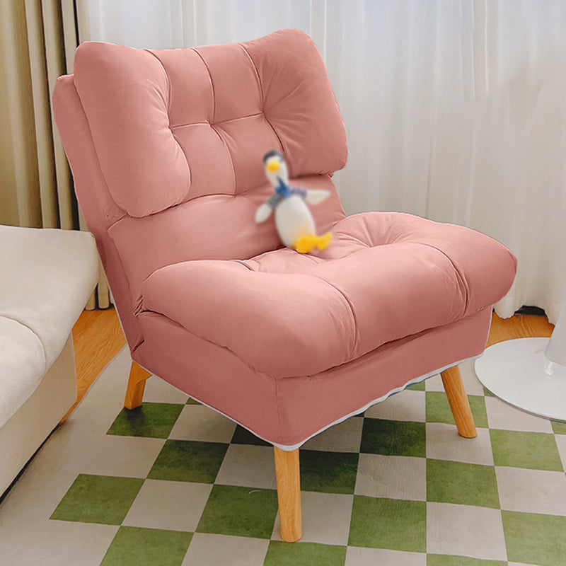 Contemporary Upholstery Recliner Chair Solid Color Standard Recliner Deck Chair Pink Clearhalo 'Chairs & Seating' 'furn' 'furn_recliners' 'Furniture' 'Living Room Furniture' 'Recliners' 6920426