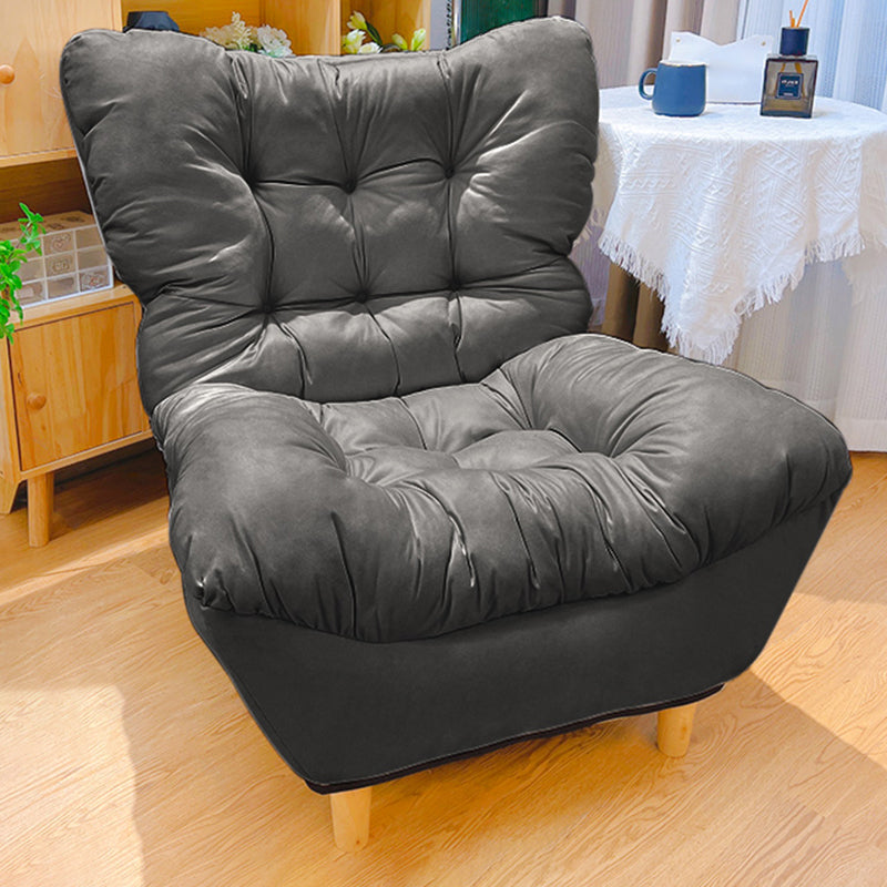 Contemporary Upholstery Recliner Chair Solid Color Standard Recliner Deck Chair Dark Gray Clearhalo 'Chairs & Seating' 'furn' 'furn_recliners' 'Furniture' 'Living Room Furniture' 'Recliners' 6920427