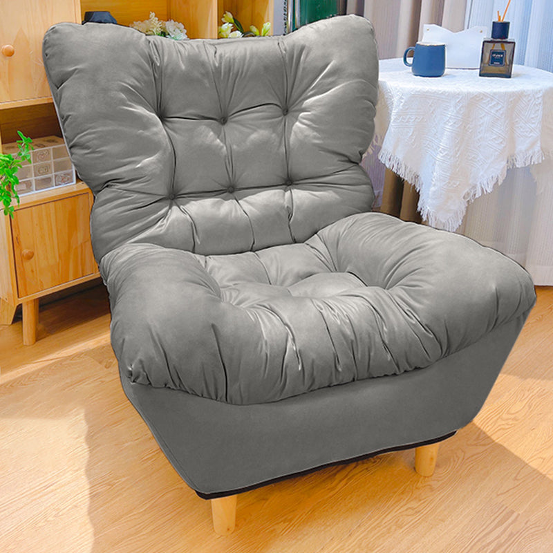Contemporary Upholstery Recliner Chair Solid Color Standard Recliner Deck Chair Light Grey Clearhalo 'Chairs & Seating' 'furn' 'furn_recliners' 'Furniture' 'Living Room Furniture' 'Recliners' 6920429
