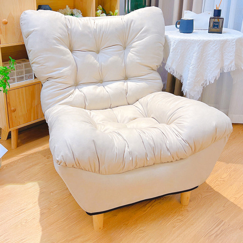 Contemporary Upholstery Recliner Chair Solid Color Standard Recliner Deck Chair Beige Clearhalo 'Chairs & Seating' 'furn' 'furn_recliners' 'Furniture' 'Living Room Furniture' 'Recliners' 6920434