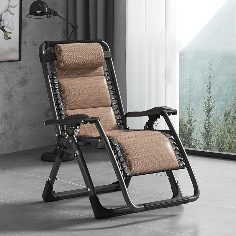 Polyester Blend Standard Recliner With Cup Holders and Legs for Bedroom