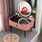 Contemporary 16.5" H Makeup Counter Bedroom Glass Make-up Vanity with Drawer