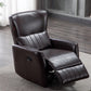 31.1-In Wide Swivel Reclining Chair Manual/Power Faux Leather Recliners