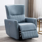 31.1-In Wide Swivel Reclining Chair Manual/Power Faux Leather Recliners