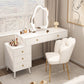 Modern Lighted Mirror Dressing Table Bedroom Makeup Table in White