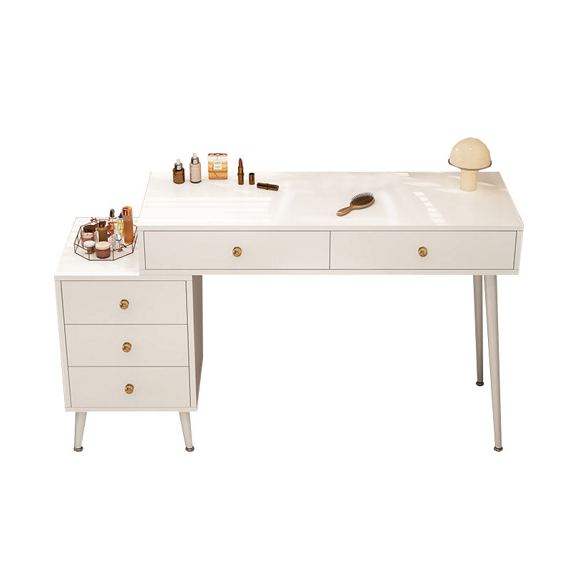 Modern Lighted Mirror Dressing Table Bedroom Makeup Table in White