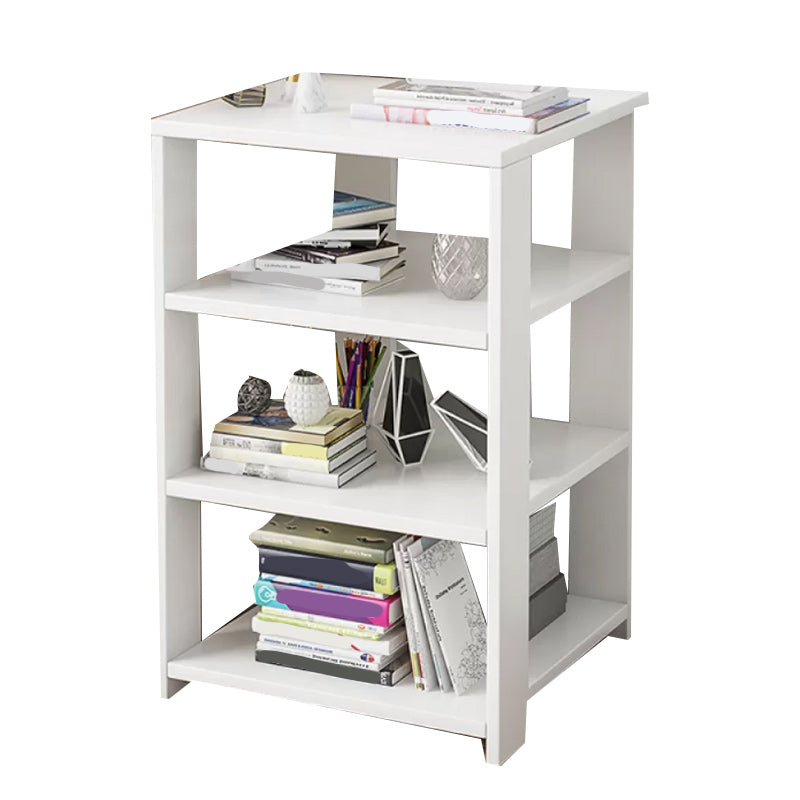 Contemporary Wooden Accent Cabinet with Shelves Storage Cabinet 12"L x 12"W x 24"H White Clearhalo 'Cabinets & Chests' 'cabinets_chests' 'furn' 'furn_cabinets_chests' 'Furniture' 'Living Room Furniture' 6920721