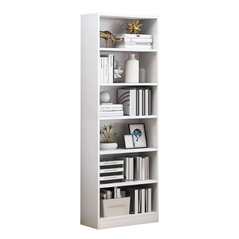 Contemporary Wooden Accent Cabinet with Shelves Storage Cabinet 15.7"L x 9.4"W x 70.1"H White Clearhalo 'Cabinets & Chests' 'cabinets_chests' 'furn' 'furn_cabinets_chests' 'Furniture' 'Living Room Furniture' 6920725
