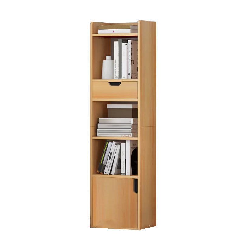 Contemporary Wooden Accent Cabinet with Shelves Storage Cabinet 13"L x 9.8"W x 47.2"H Natural Clearhalo 'Cabinets & Chests' 'cabinets_chests' 'furn' 'furn_cabinets_chests' 'Furniture' 'Living Room Furniture' 6920729