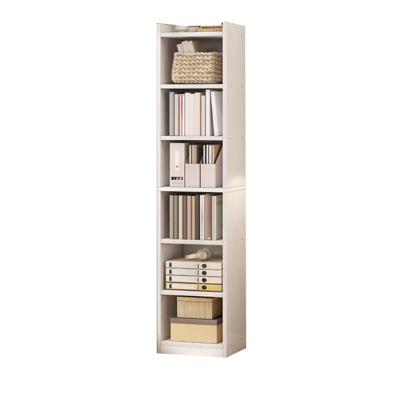 Contemporary Wooden Accent Cabinet with Shelves Storage Cabinet 11.8"L x 9.8"W x 70.9"H White Clearhalo 'Cabinets & Chests' 'cabinets_chests' 'furn' 'furn_cabinets_chests' 'Furniture' 'Living Room Furniture' 6920734