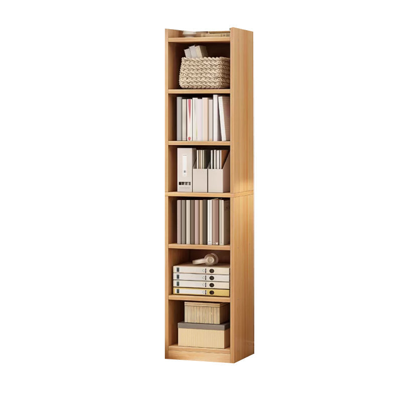 Contemporary Wooden Accent Cabinet with Shelves Storage Cabinet 11.8"L x 9.8"W x 70.9"H Natural Clearhalo 'Cabinets & Chests' 'cabinets_chests' 'furn' 'furn_cabinets_chests' 'Furniture' 'Living Room Furniture' 6920737