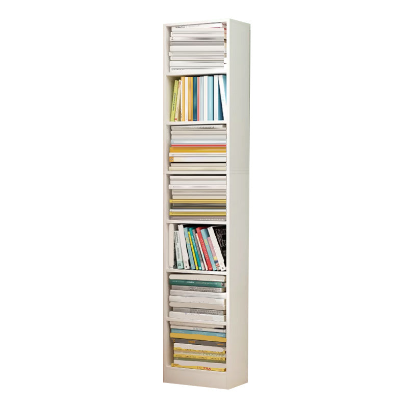 Contemporary Wooden Accent Cabinet with Shelves Storage Cabinet 12.6"L x 8.7"W x 71.1"H White Clearhalo 'Cabinets & Chests' 'cabinets_chests' 'furn' 'furn_cabinets_chests' 'Furniture' 'Living Room Furniture' 6920747