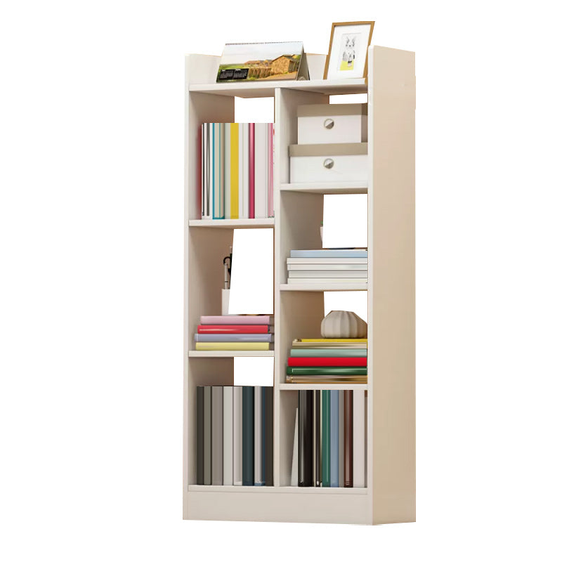 Contemporary Wooden Accent Cabinet with Shelves Storage Cabinet 20"L x 8"W x 45"H White Clearhalo 'Cabinets & Chests' 'cabinets_chests' 'furn' 'furn_cabinets_chests' 'Furniture' 'Living Room Furniture' 6920751