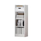 Contemporary Wooden Accent Cabinet with Shelves Storage Cabinet 13"L x 10"W x 35"H White Clearhalo 'Cabinets & Chests' 'cabinets_chests' 'furn' 'furn_cabinets_chests' 'Furniture' 'Living Room Furniture' 6920762