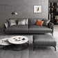 Gray Leather Sofa with Four Legs Contemporary Living Room Seating Clearhalo 'furn' 'furn_sofas' 'Furniture' 'Living Room Furniture' 'Sofa' 'sofas' 6920863