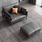 Gray Leather Sofa with Four Legs Contemporary Living Room Seating Clearhalo 'furn' 'furn_sofas' 'Furniture' 'Living Room Furniture' 'Sofa' 'sofas' 6920865