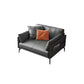 Gray Leather Sofa with Four Legs Contemporary Living Room Seating 1-Seater Sofa Microfiber Leather Clearhalo 'furn' 'furn_sofas' 'Furniture' 'Living Room Furniture' 'Sofa' 'sofas' 6920880