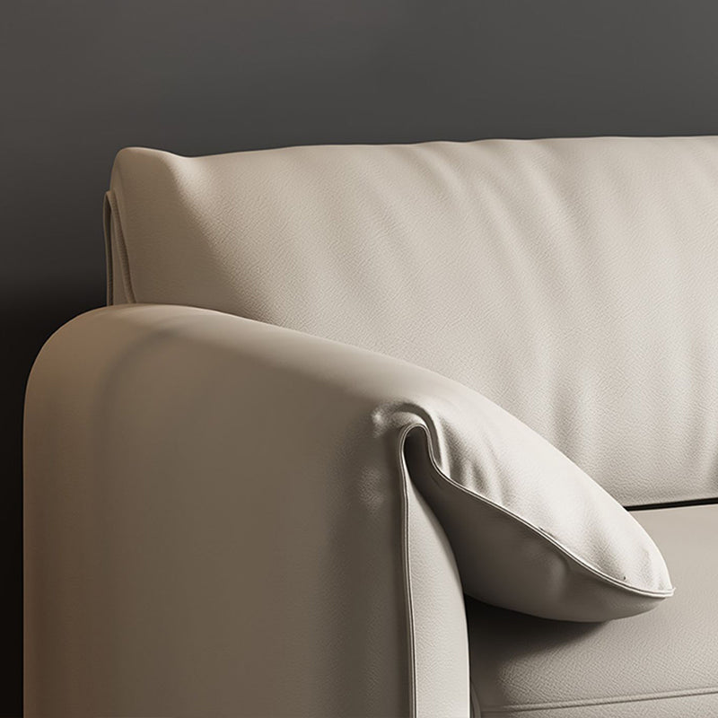 41.34" Wide Contemporary Futon Sofa Bed White Futon Solid Wood Sleeper Sofa Clearhalo 'furn' 'furn_futons' 'Furniture' 'Futons & Daybeds' 'Futons' 'Living Room Furniture' 6921029