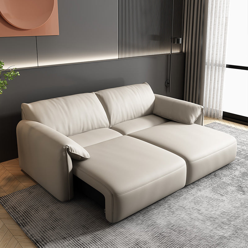 41.34" Wide Contemporary Futon Sofa Bed White Futon Solid Wood Sleeper Sofa Clearhalo 'furn' 'furn_futons' 'Furniture' 'Futons & Daybeds' 'Futons' 'Living Room Furniture' 6921034